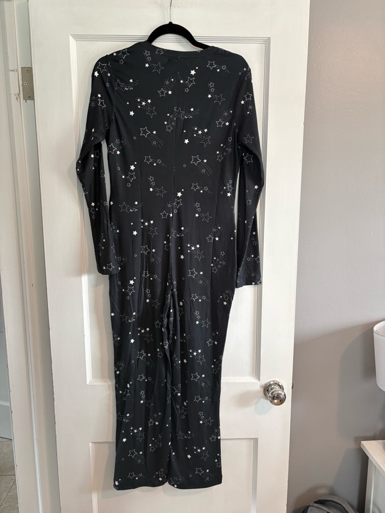 Nwt Masongrey Women's Sleep Onesie Black And White With Stars Size Small — image 6 of 6